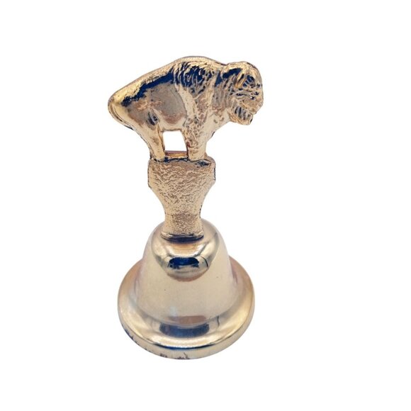 Dinner Bell Oklahoma The Sooner State Gold Buffalo Vintage 3.25 Inch Souvenir - Picture 8 of 13